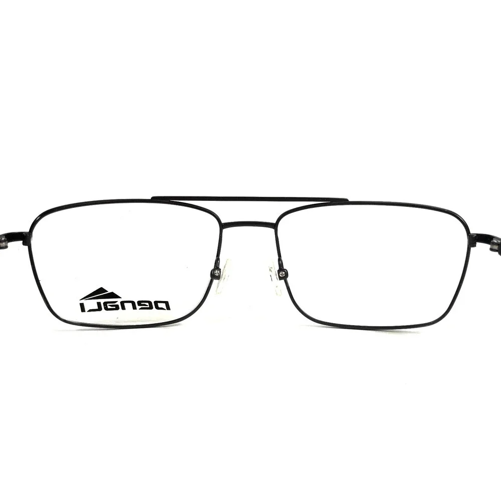 Denali Eyeglasses Frames DUNE PEWTER Gray Black Pilot Wire Rim 57-17-140